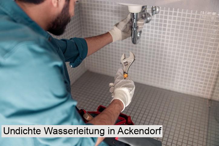 Undichte Wasserleitung in Ackendorf